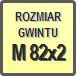 Piktogram - Rozmiar gwintu: M 82x2